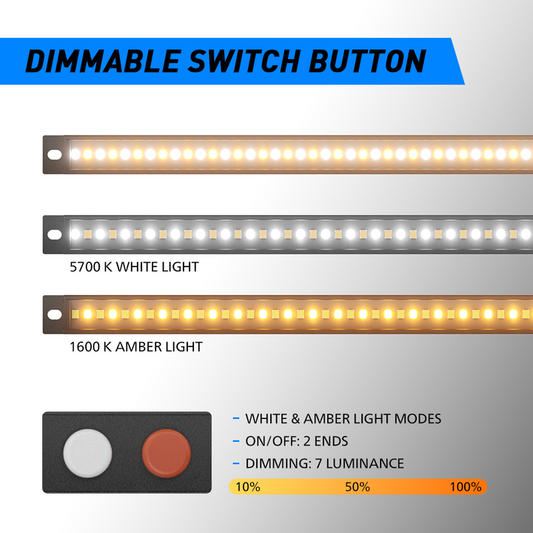 Aurora Outdoor 900 mm LED Dimmable Camping Light - White & Amber