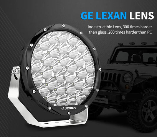 Aurora 7-Inch Round LED Driving Light with DRL (High Lux) (Pair)