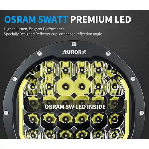 Aurora 9 Inch Premium LED Driving Light with DRL