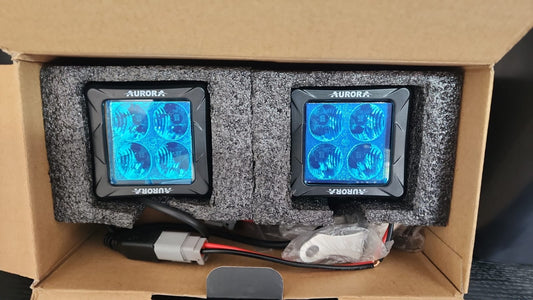 Aurora 3Inch 12W Amber Color Led Flood Light (Pair)