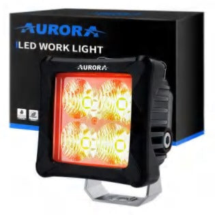 Aurora 3Inch 12W Amber Color Led Flood Light (Pair)