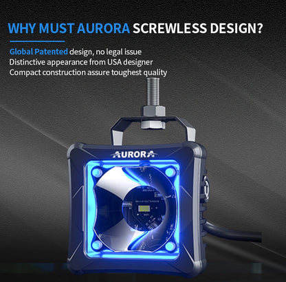Aurora 3.3 inch Screwless RGB LED Pod Light (Pair)