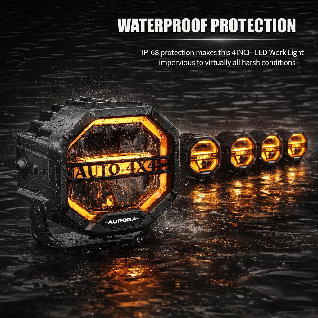 Aurora FireNova 4-Inch LED Linkable Light Bar with Daytime Running Light (DRL) (2xLights)