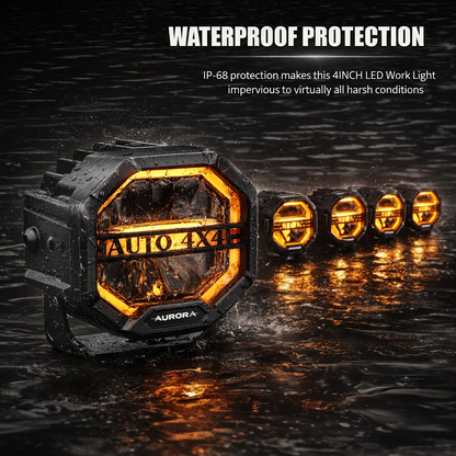 Aurora FireNova 4-Inch LED Linkable Light Bar with Daytime Running Light (DRL) (2xLights)