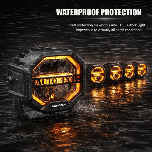 Aurora FireNova 4-Inch LED Linkable Light Bar with Daytime Running Light (DRL) (2xLights)
