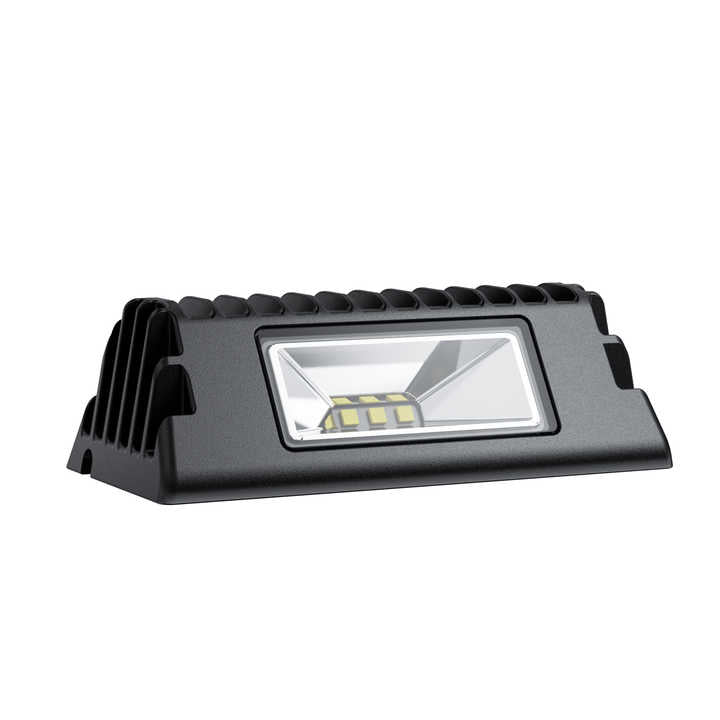 Aurora compact LED scene light — angled front product view