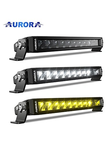 AURORA 20-inch Dual Color Led Light Bar (White and Golden Yellow) + White DRL