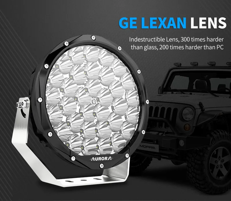 Aurora 7-Inch Round LED Driving Light with DRL (High Lux) (Pair)