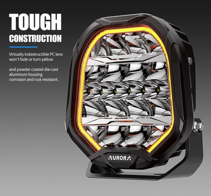 Aurora FireNova 9 Inch Driving Light with DRL (Pair)