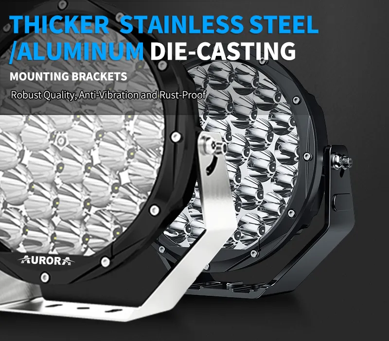 Aurora 7-Inch Round LED Driving Light with DRL (High Lux) (Pair)