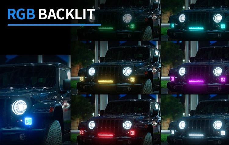 Aurora 3.3 inch Screwless RGB LED Pod Light (Pair)