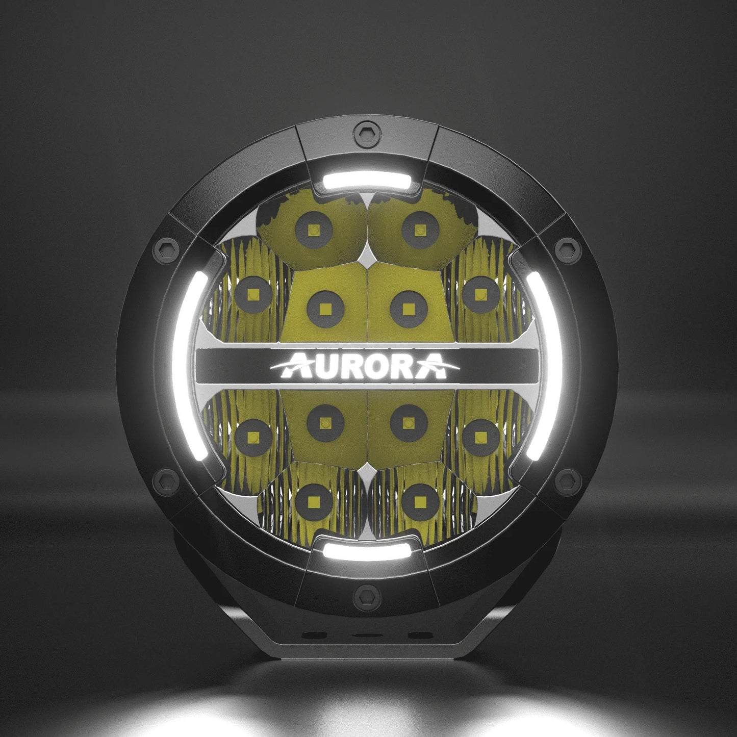 Aurora 5-Inch Round LED Driving Light – White + Amber DRL