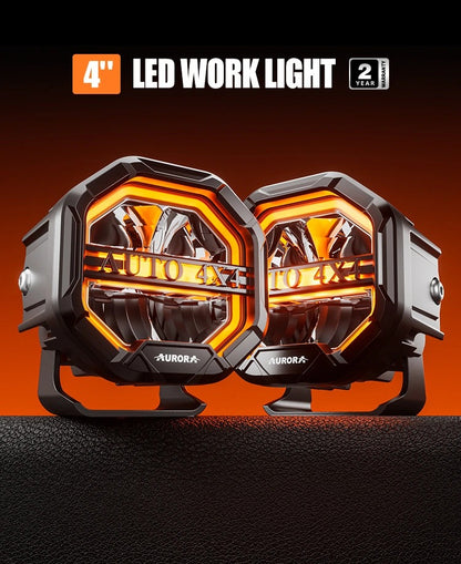 AURORA FireNova 4inch fog lights led work light for off road 4x4 ATV Truck led light (DRL) (pair)