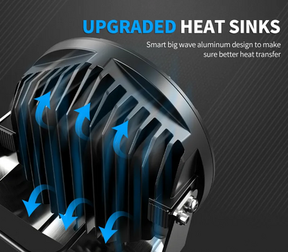 Aurora 7-Inch Round LED Driving Light with DRL (High Lux) (Pair)