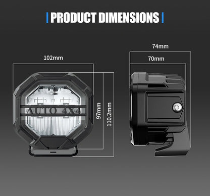 Aurora FireNova 4-Inch LED Linkable Light Bar with Daytime Running Light (DRL) (4xLights)