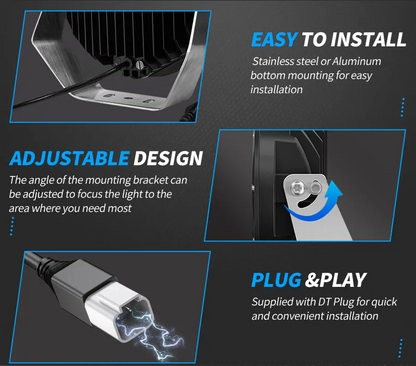 Aurora 7-Inch Round LED Driving Light with DRL (High Lux) (Pair)