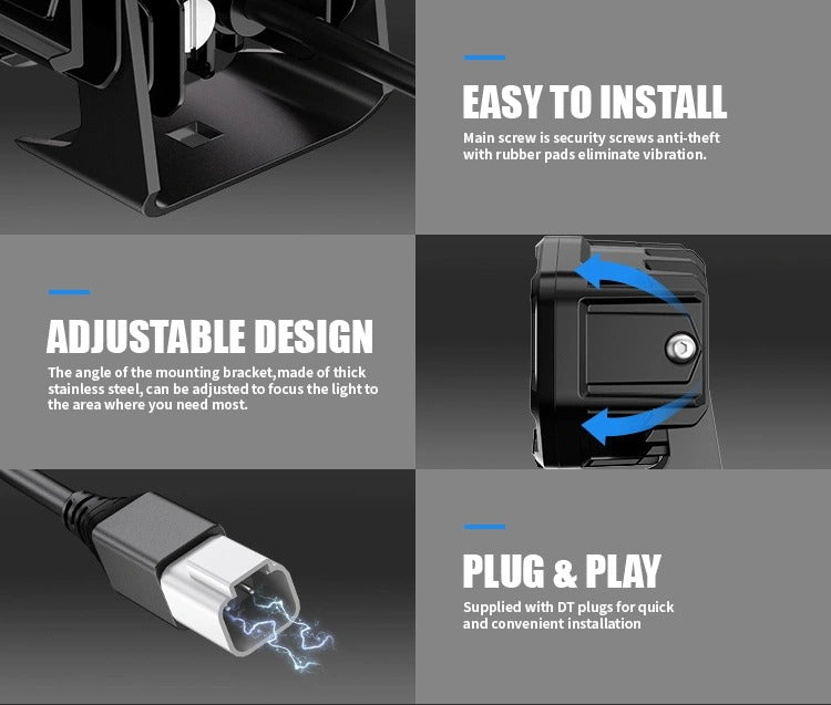 Aurora FireNova 4-Inch LED Linkable Light Bar with Daytime Running Light (DRL) (2xLights)