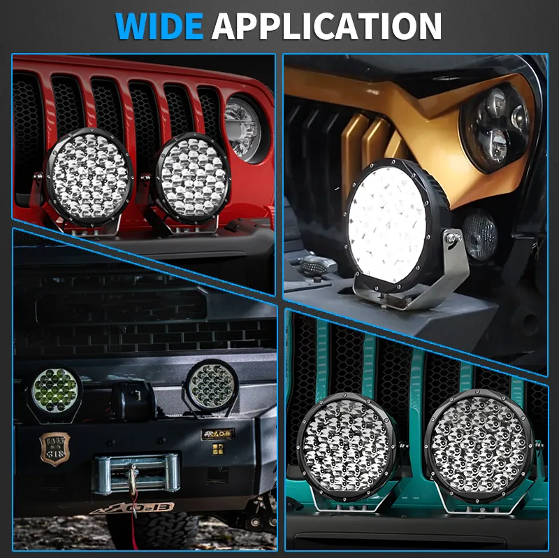 Aurora 7-Inch Round LED Driving Light with DRL (High Lux) (Pair)