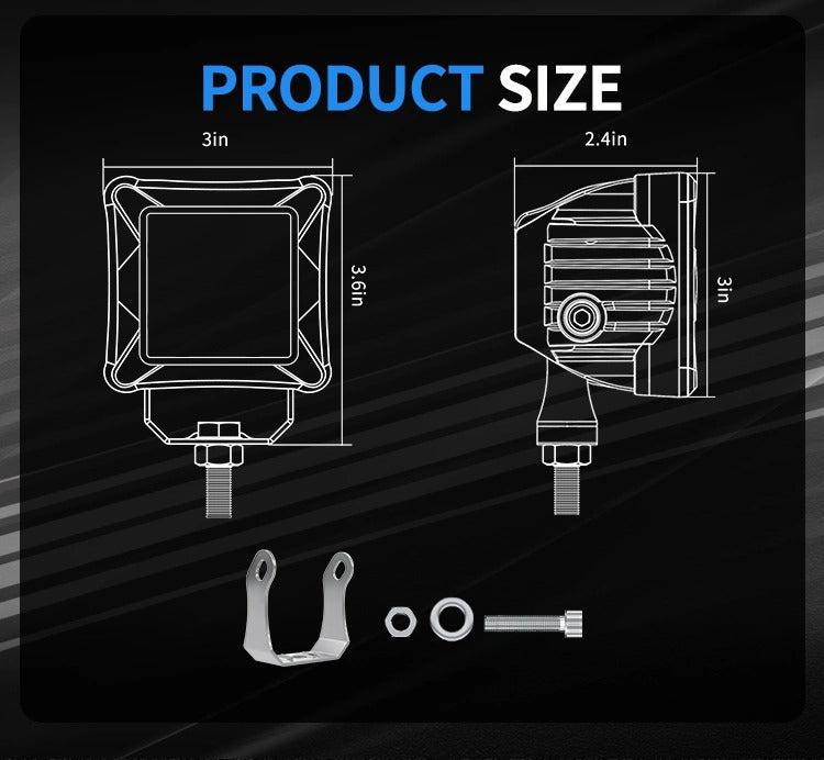 Aurora 3.3 inch Screwless RGB LED Pod Light (Pair)