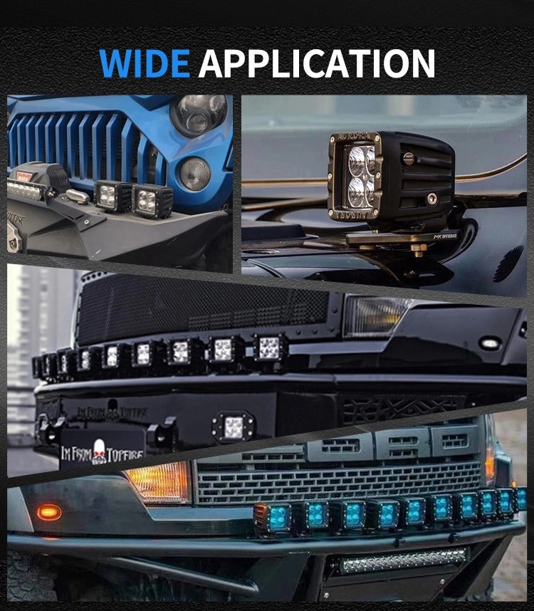 Aurora 3.3 inch Screwless RGB LED Pod Light (Pair)