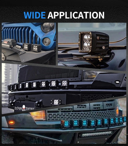 Aurora 3.3 inch Screwless RGB LED Pod Light (Pair)