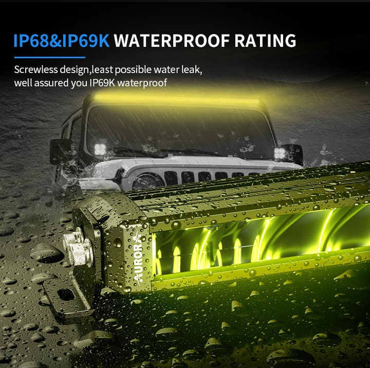 AURORA 40-inch Dual Color Led Light Bar (White and Golden Yellow) + White DRL