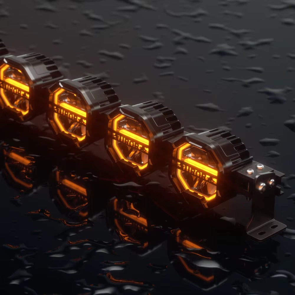 Aurora FireNova 4-Inch LED Linkable Light Bar with Daytime Running Light (DRL) (8xLights)