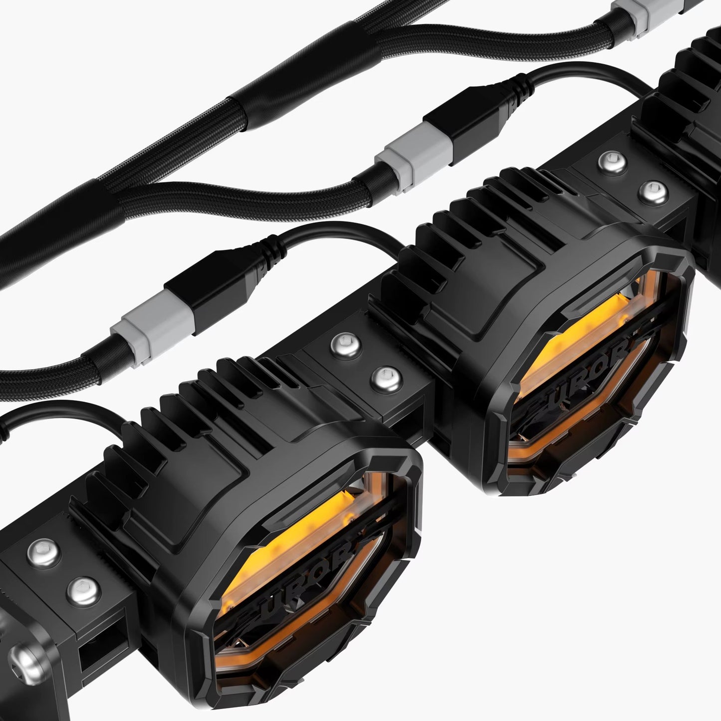 Aurora FireNova 4-Inch LED Linkable Light Bar with Daytime Running Light (DRL) (8xLights)