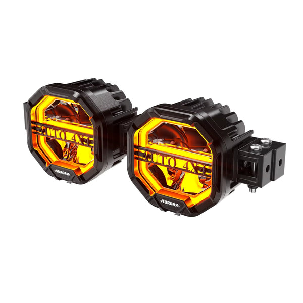 Aurora FireNova 4-Inch LED Linkable Light Bar with Daytime Running Light (DRL) (2xLights)