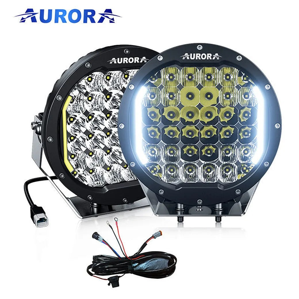 Aurora 9 Inch Premium LED Driving Light with DRL