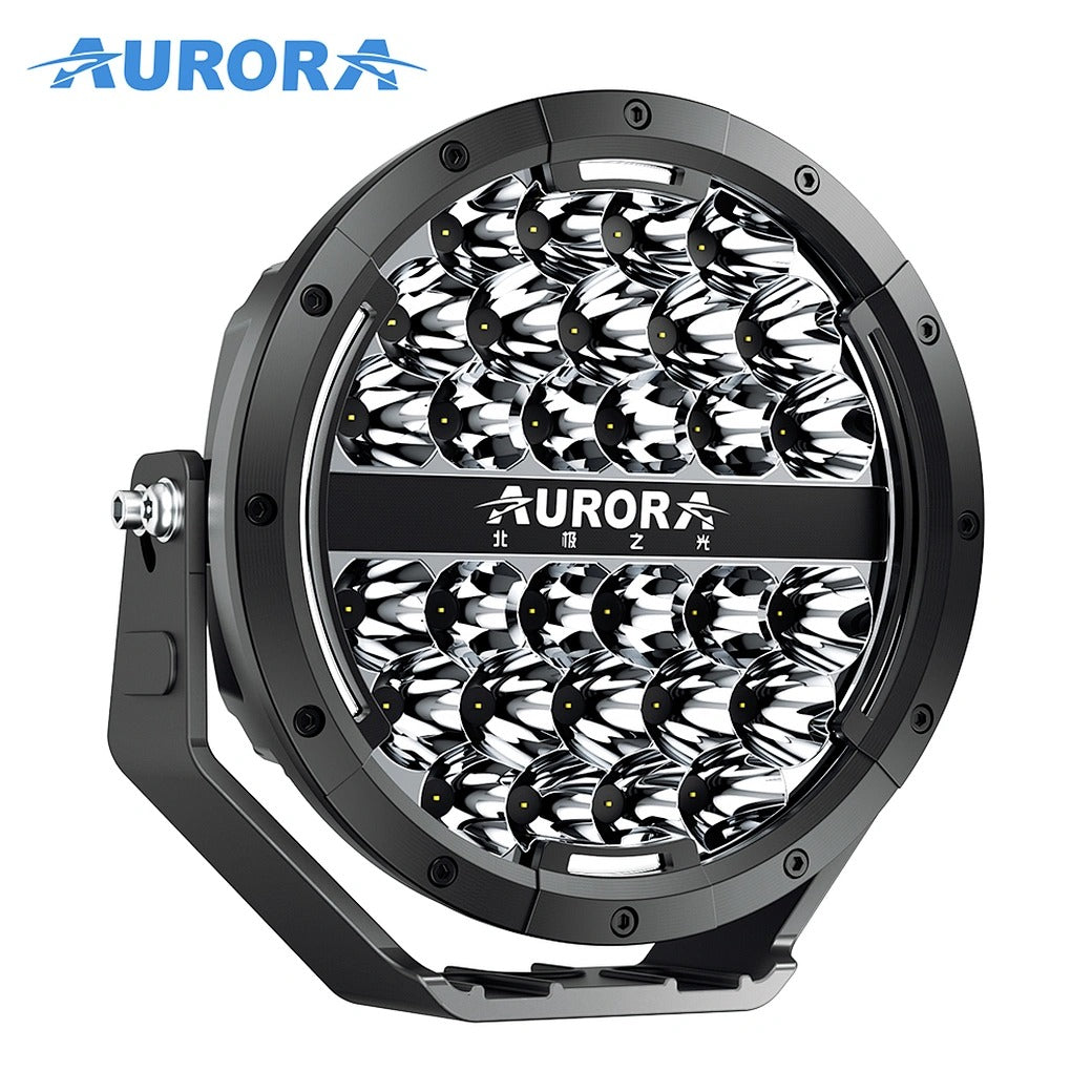 Aurora 7-Inch Round LED Driving Light – White + Amber DRL