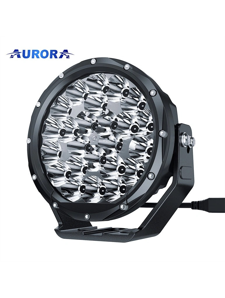 Aurora 7-Inch Round LED Driving Light with DRL (High Lux) (Pair)