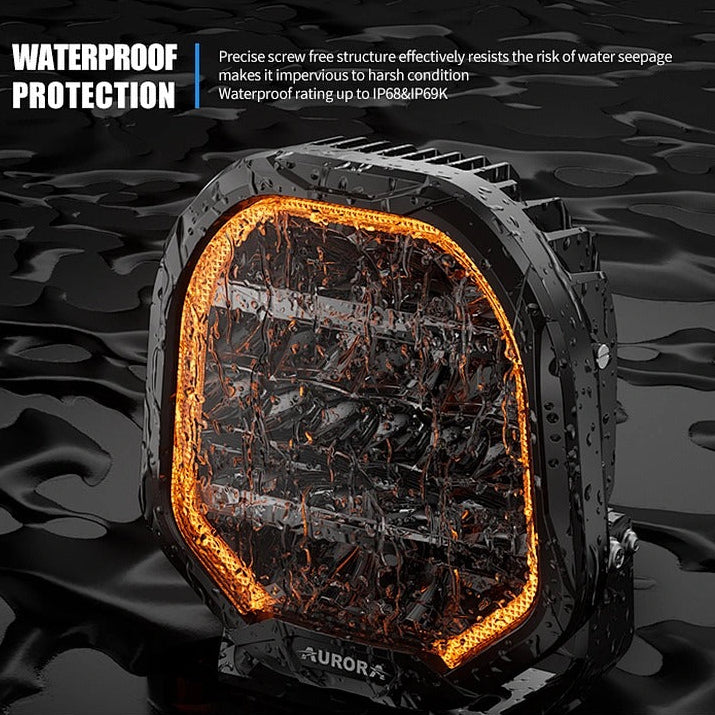 Aurora FireNova 7 Inch Driving Light with DRL (Pair)