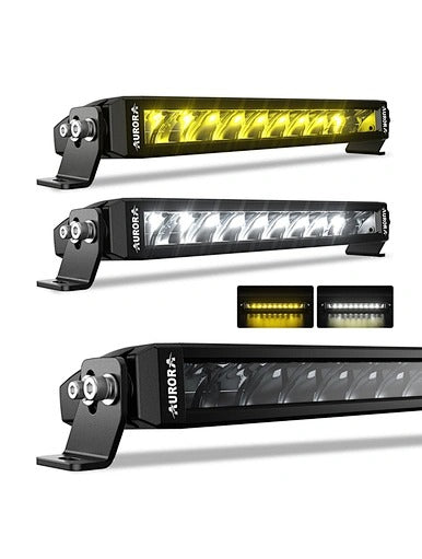 AURORA 20-inch Dual Color Led Light Bar (White and Golden Yellow) + White DRL