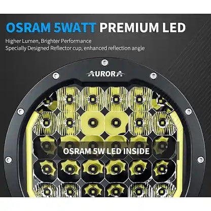 Aurora 9 Inch Premium LED Driving Light with DRL
