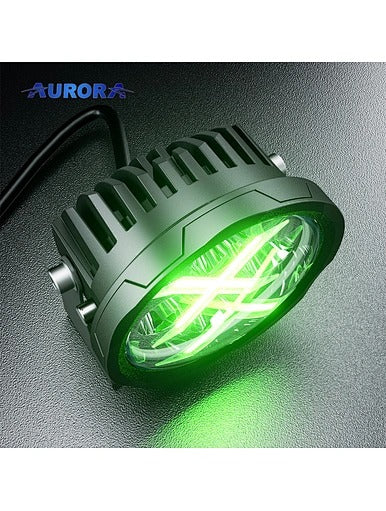 AURORA RGB LED Spotlight 4 Inch 40W Round Led Driving Light [Spot] (Pair)