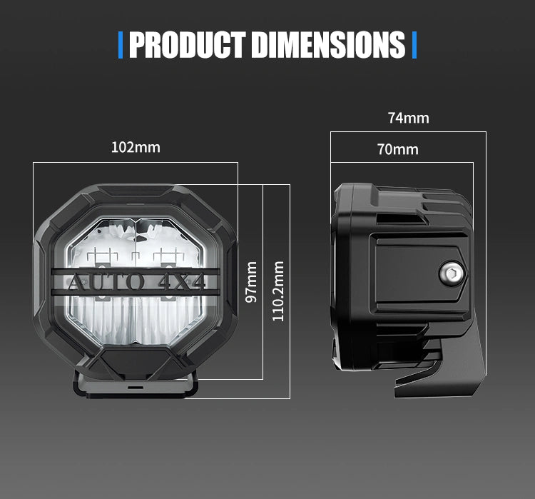 AURORA FireNova 4inch fog lights led work light for off road 4x4 ATV Truck led light (DRL) (pair)