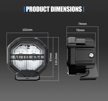 AURORA FireNova 4inch fog lights led work light for off road 4x4 ATV Truck led light (DRL) (pair)